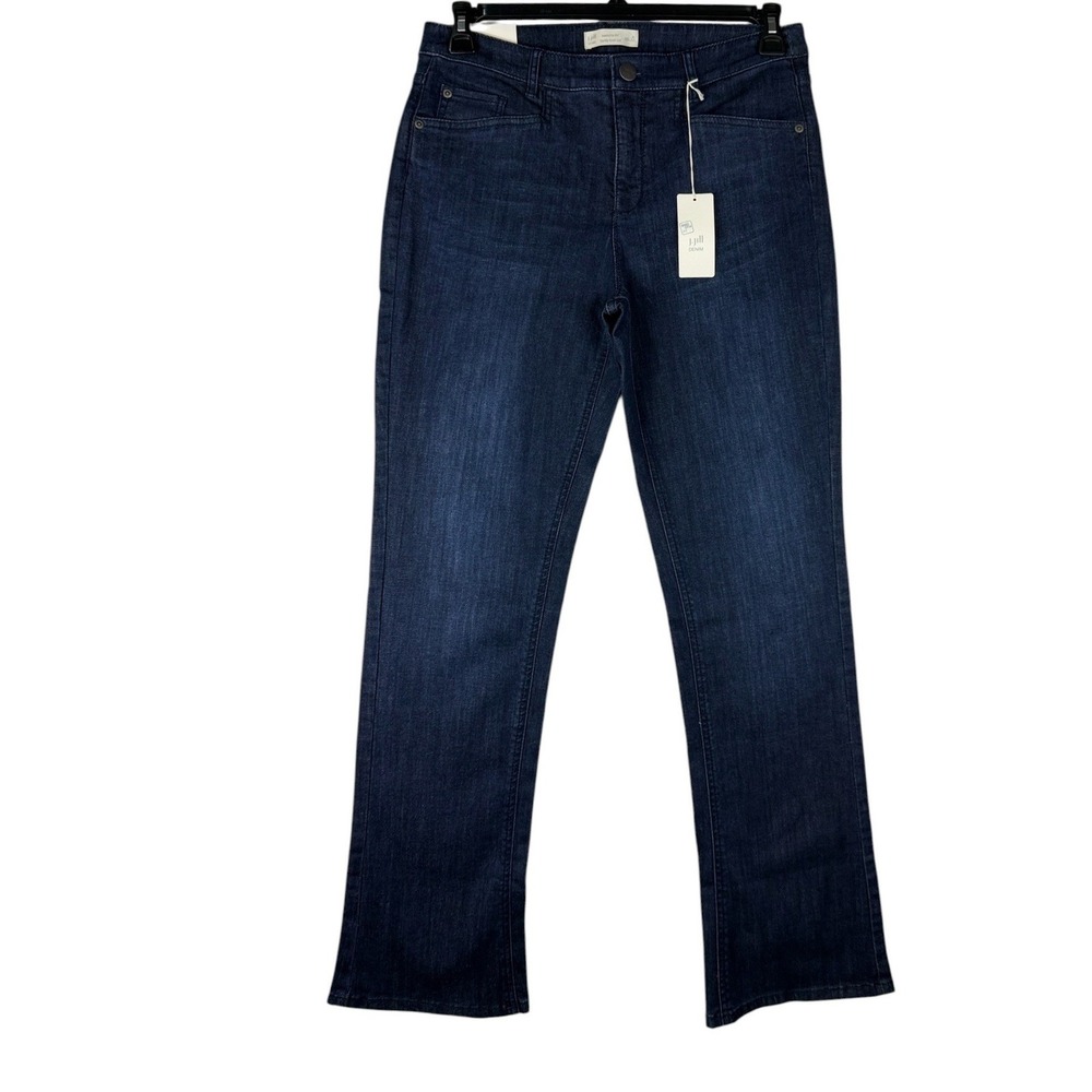 J.‎ Jill Smooth-Fit Barely Boot Cut Jeans Marine Wash Dark Indigo Size 8 NWT